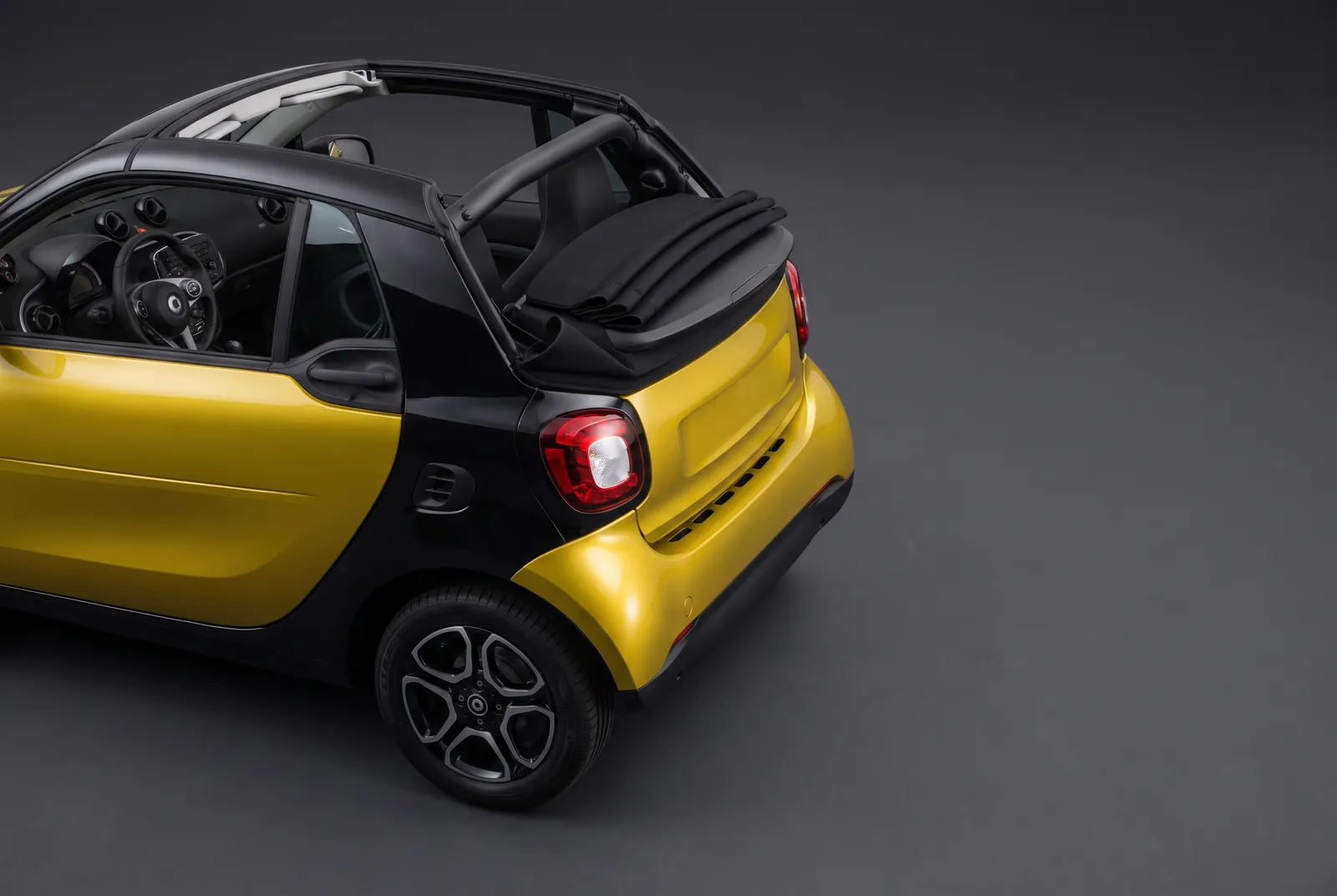 Detail van een Smart Cabrio